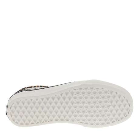 Baskets léopard en cuir avec un talon plat et des lacets blancs - Image 5