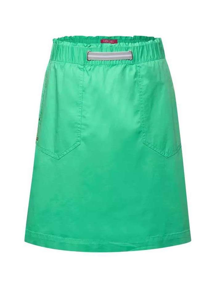 Mini-jupe verte unie pour...