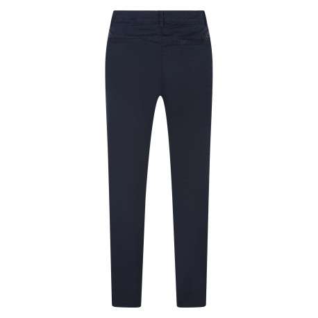 Pantalon en chino en coton bleu marine uni avec une coupe slim - Image 2