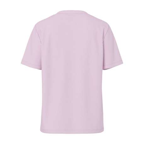 T-shirt en coton biologique parme uni avec une coupe droite - Image 2