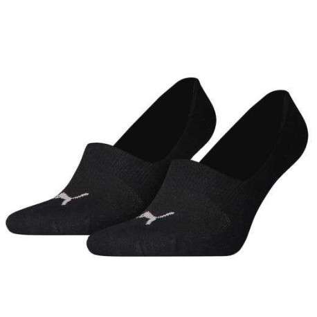 Chaussettes courtes et invisibles noires unies en coton et logo brodé
