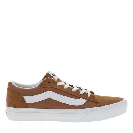 Baskets beiges en cuir beiges avec un talon plat et des lacets - Image 2