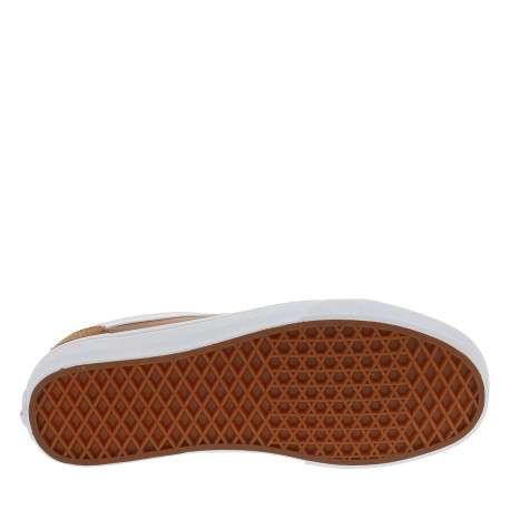 Baskets beiges en cuir beiges avec un talon plat et des lacets - Image 5