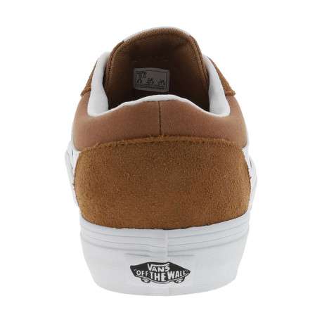 Baskets beiges en cuir beiges avec un talon plat et des lacets - Image 6