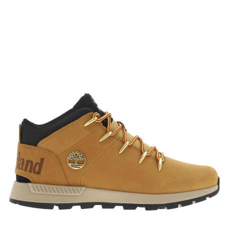 Bottines en cuir nubuck miel à talon plat avec des lacets ronds - Image 2