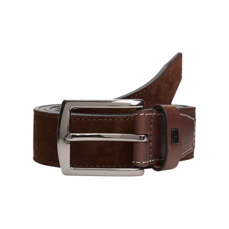 Ceinture brune Denton en cuir effet délavé avec boucle ardillon