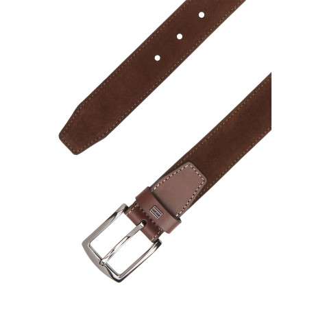 Ceinture brune Denton en cuir effet délavé avec boucle ardillon - Image 2