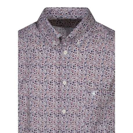 Chemise en coton rose fleuri avec une coupe regular fit et un col boutonné - Image 3