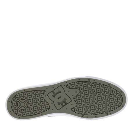 Baskets en cuir kakis avec le logo à semelle plate blanche et à lacets plats - Image 5