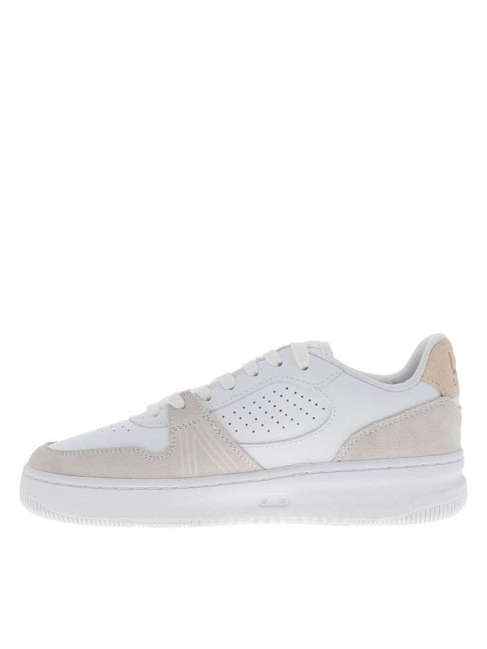 Tennis en cuir blanches à...