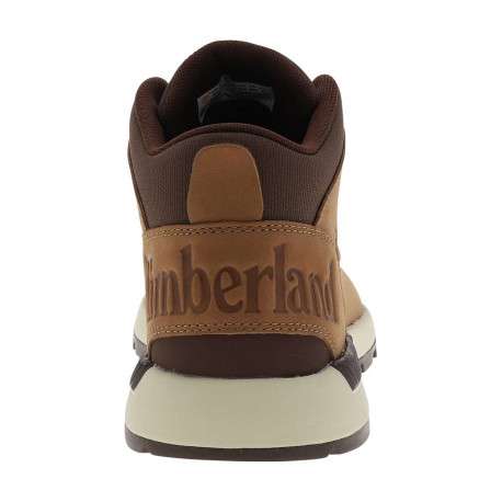 Bottines marron en cuir avec un talon plat et des lacets ronds - Image 6