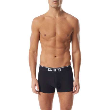 Lot de 3 boxers classiques noirs en coton stretch avec taille élastiquée - Image 2