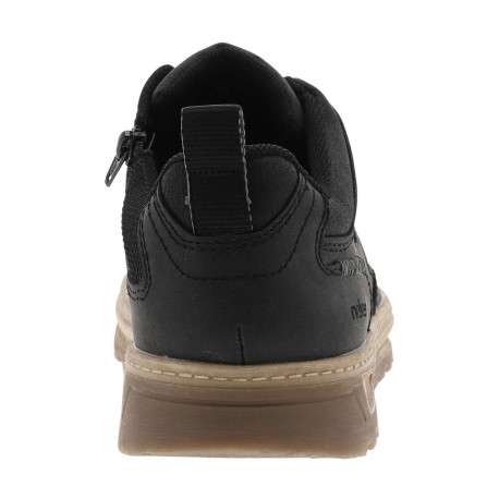 Sneakers noires à talon plat avec un zip et des lacets ronds - Image 6