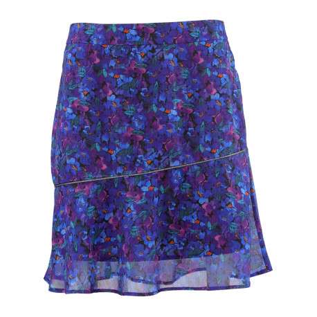 Jupe HOLLY violette fantaisie coupe évasée