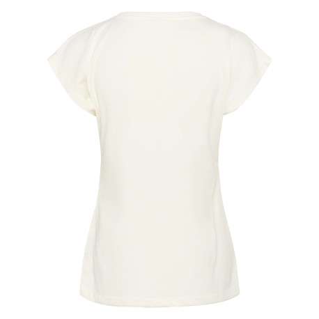 T-shirt écru uni avec une coupe ajustée et des manches courtes - Image 2
