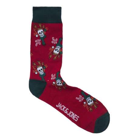 Coffret de chaussettes et boxer JACJOUL rouges en coton avec imprimé Noël - Image 4