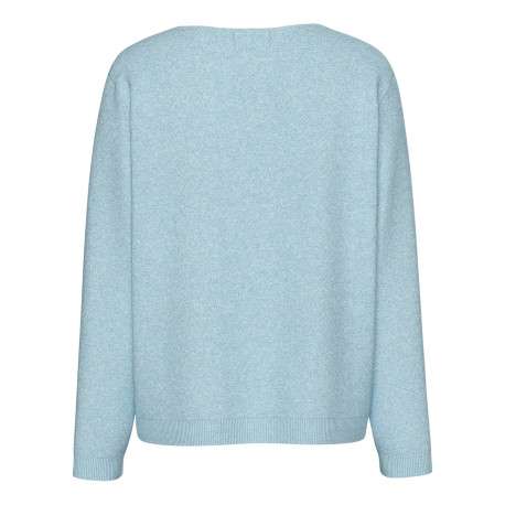 Pull ciel uni avec une coupe droite et des manches longues - Image 2