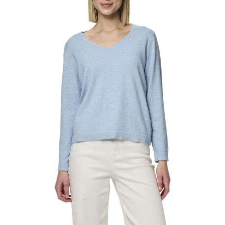 Pull ciel uni avec une coupe droite et des manches longues - Image 3