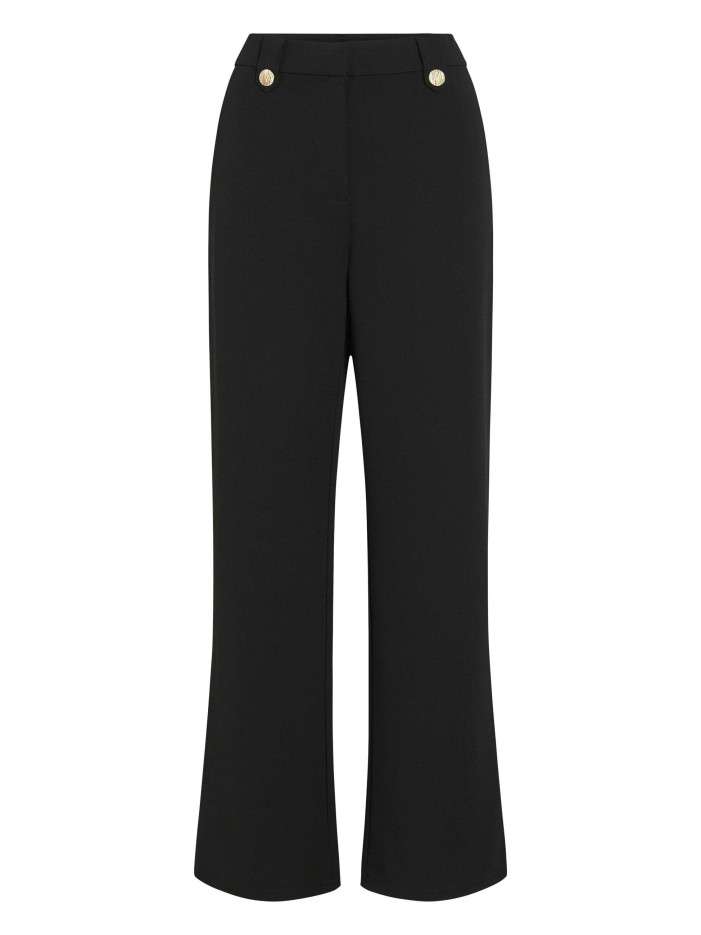 Pantalon chino noir uni...