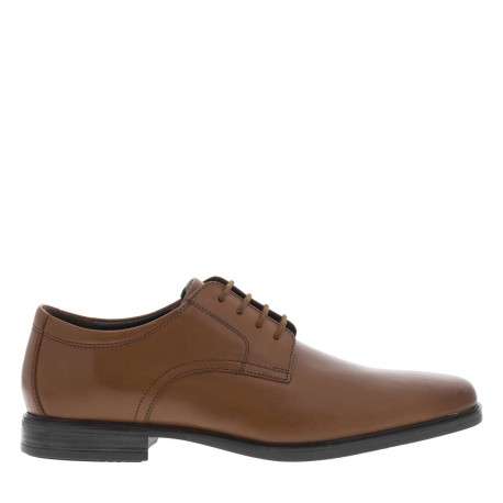 Derbies Howard Walk en cuir cognac à talon plat avec des lacets ronds - Image 2