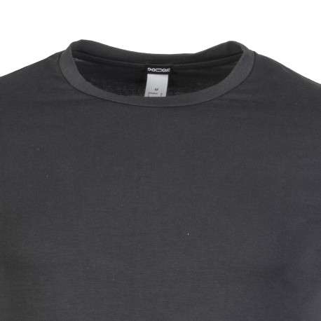 T-Shirt noir col v-col rond