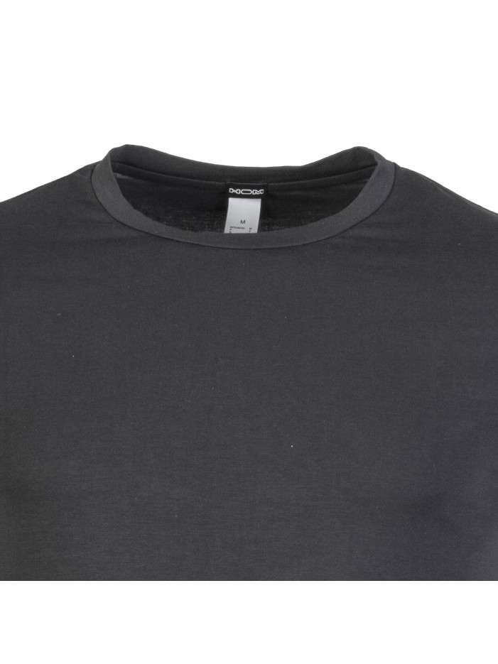T-Shirt noir col v-col rond
