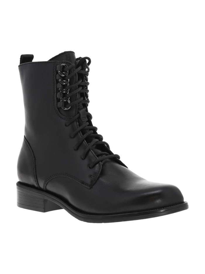 Bottines en cuir noir à...