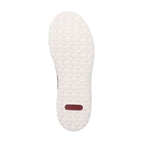 Baskets running taupe à talon plat avec des lacets et un zip latéral - Image 5
