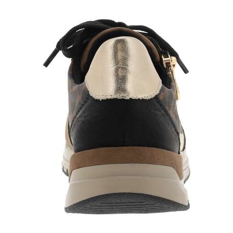 Baskets running léopard à talon plat avec des lacets et un zip latéral - Image 4