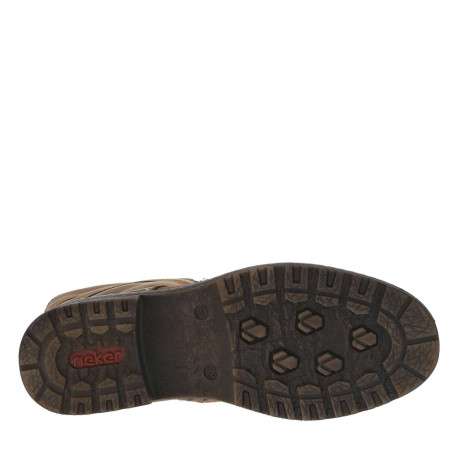 Bottes brandy à talon décroché bas avec un zip et des lacets ronds - Image 5