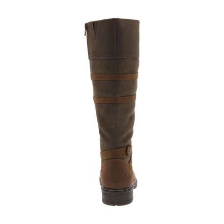 Bottes brandy à talon décroché bas avec un zip et des lacets ronds - Image 6