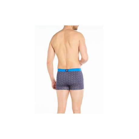 Boxer marine fantaisie en coton moulant - Image 2