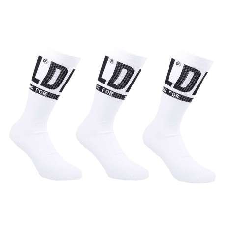 Lot de 3 paires de chaussettes blanches unies en coton mélangé