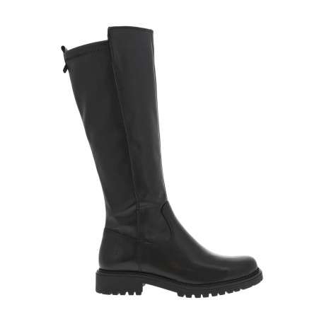 Bottes en cuir noires pourvues d'une fermeture zippée sur le côté - Image 2