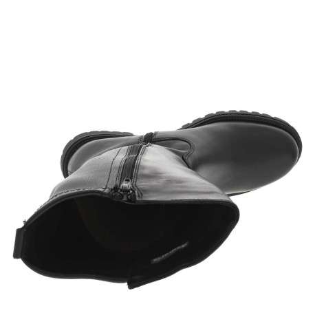 Bottes en cuir noires pourvues d'une fermeture zippée sur le côté - Image 4