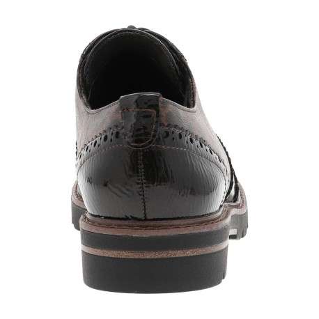 Derbies léopard avec empiècements marron vernis et semelle à talon décroché bas - Image 6