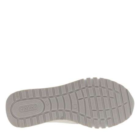 Baskets running en cuir argenté à talon plat avec des lacets et un zip latéral - Image 5