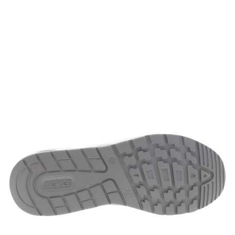 Baskets running bleues à talon compensé bas avec des lacets et un zip latéral - Image 5