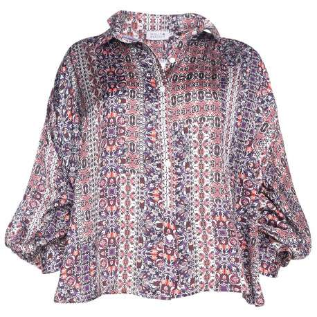 Chemisier multicolore pour femme bohème et ample