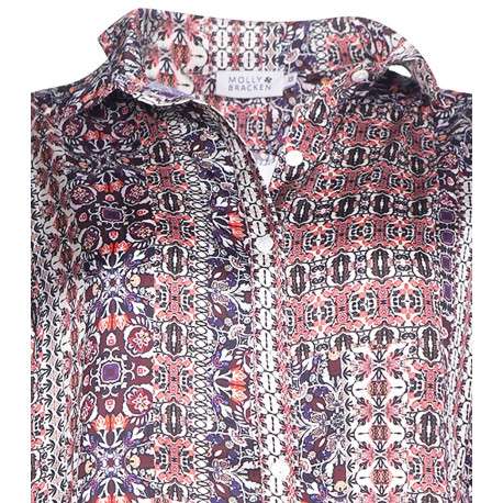 Chemisier multicolore pour femme bohème et ample - Image 3
