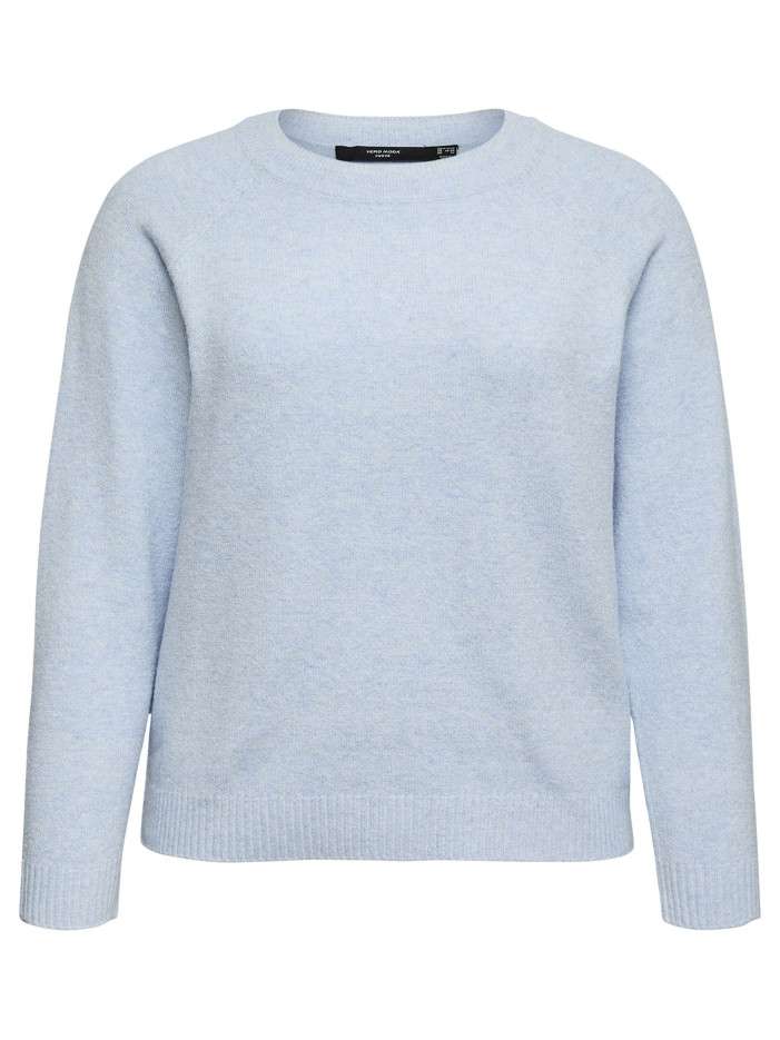 Pull bleu uni avec une...