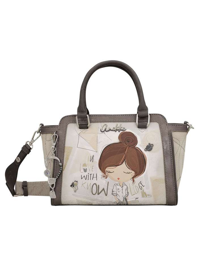 Sac porté main écru imprimé...