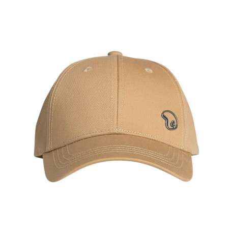 Casquette en coton beige unie avec une boucle métallique ajustable - Image 2