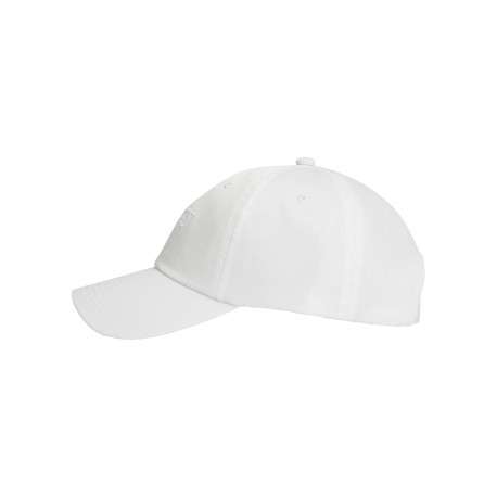Casquette en coton biologique blanche unie avec fermeture strapback - Image 3