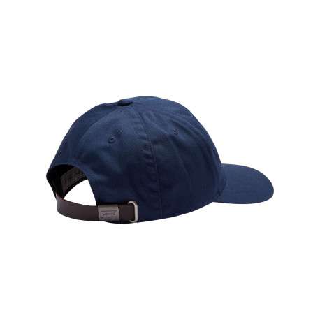 Casquette en coton marine pourvue d'oeillets d'aération et du nom de la marque - Image 2