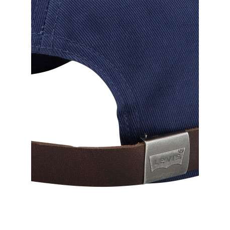 Casquette en coton marine pourvue d'oeillets d'aération et du nom de la marque - Image 4