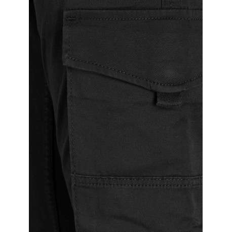 Pantalon Cargo noir uni à coupe ample et une fermeture zippée boutonnée - Image 7