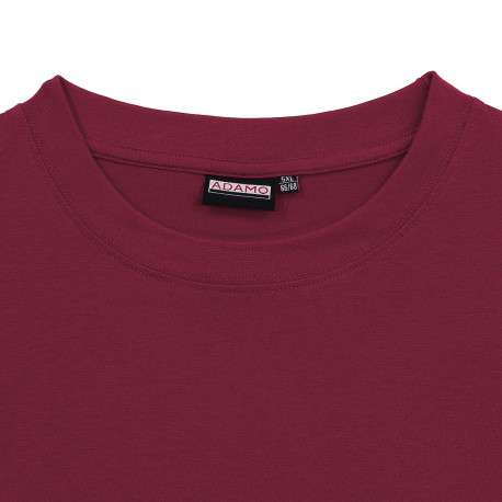 Lot de 2 t-shirts en coton bordeaux unis avec une coupe droite et un col rond - Image 2