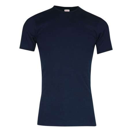 Tee-shirt moulant Héritage en pur coton bleu marine à col rond