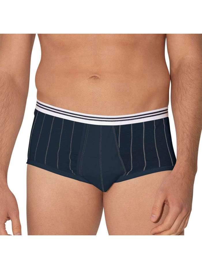 Slip en coton marine rayé...